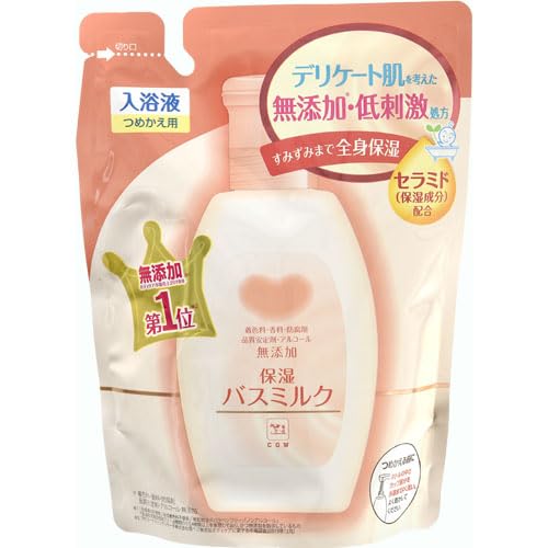 【まとめ買い】カウブランド 無添加保湿バスミルク 詰替用・480mL 容量480mL×12点セット 牛乳石鹸共進社 入浴剤