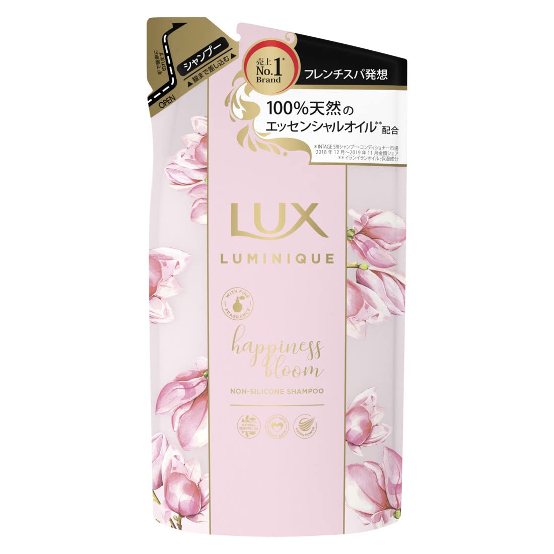 【まとめ買い】ラックス ルミニーク ハピネスブルーム シャンプー 詰替え用 容量350G×18点セット ユニリーバ シャンプー