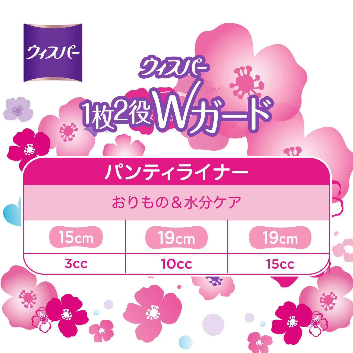 【まとめ買い】ウィスパー1枚2役Wガード おりもの＆水分ケア パンティライナー 15cc 66枚 容量66枚×10点セット Ｐ＆Ｇ 生理用品
