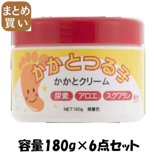 【まとめ買い】かかとつる子 クリーム 容量180G×6点セット コスメテックスローランド ボディクリーム・ローション