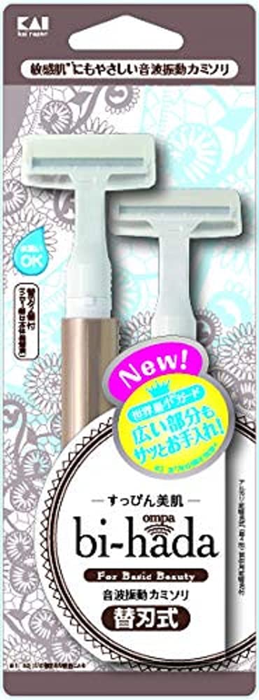 【まとめ買い】biーhada ompa T ホルダー替刃2ヶ付 容量2個×6点セット 貝印 女性用カミソリ