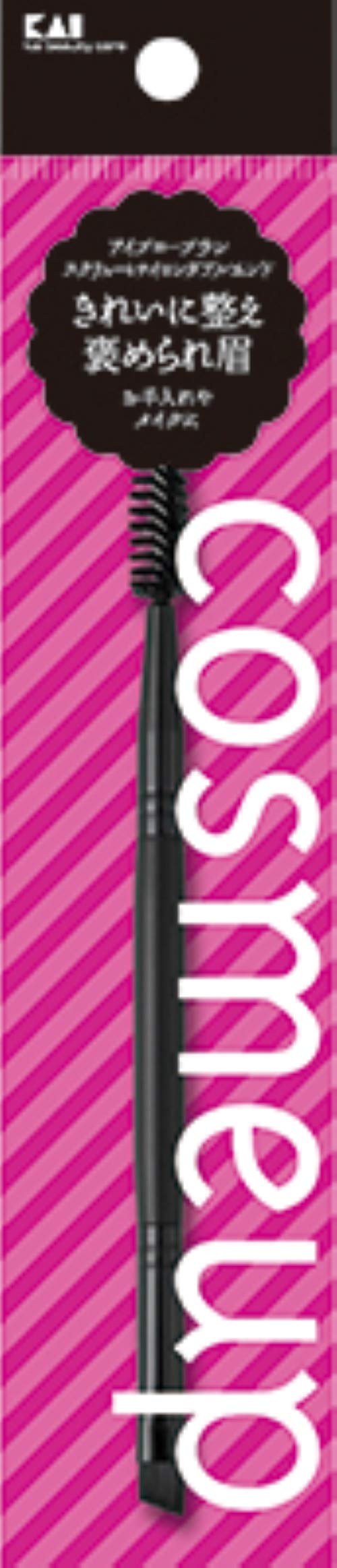 【まとめ買い】cosmeup アイブローブラシ スクリュー＆ナイロンダブルエンド 容量1本×12点セット 貝印 メイク