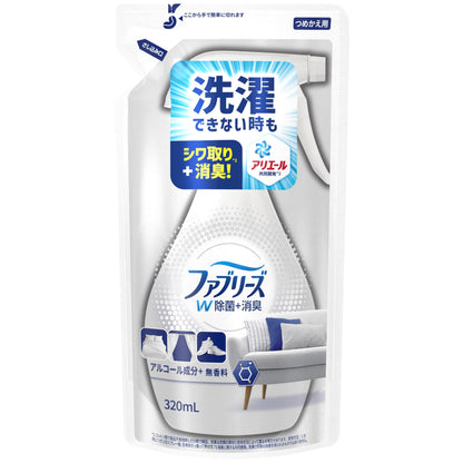 【まとめ買い】ファブリーズ W除菌 無香料 アルコール成分入り 詰替え 320ml 容量320ML×24点セット Ｐ＆Ｇ 芳香剤