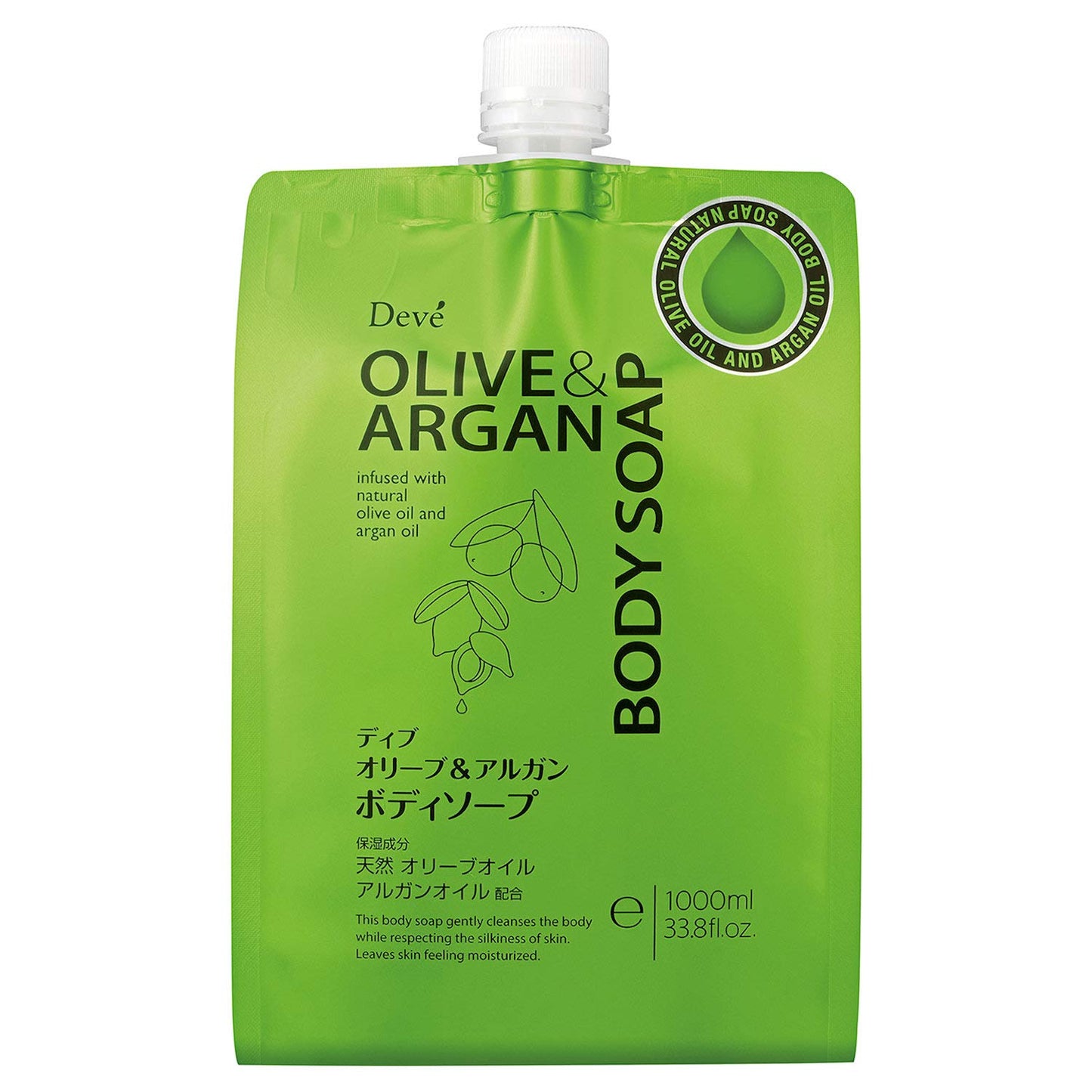 【まとめ買い】ディブ オリーブ＆アルガン ボディソープ 詰替 1000ml 容量1000ML×10点セット 熊野油脂 ボディソープ