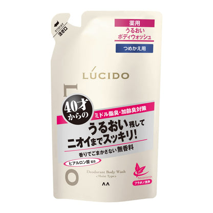 【まとめ買い】ルシード 薬用デオドラントボディウォッシュ うるおいタイプ 詰替え用（医薬部外品） 容量380ML×12点セット マンダム