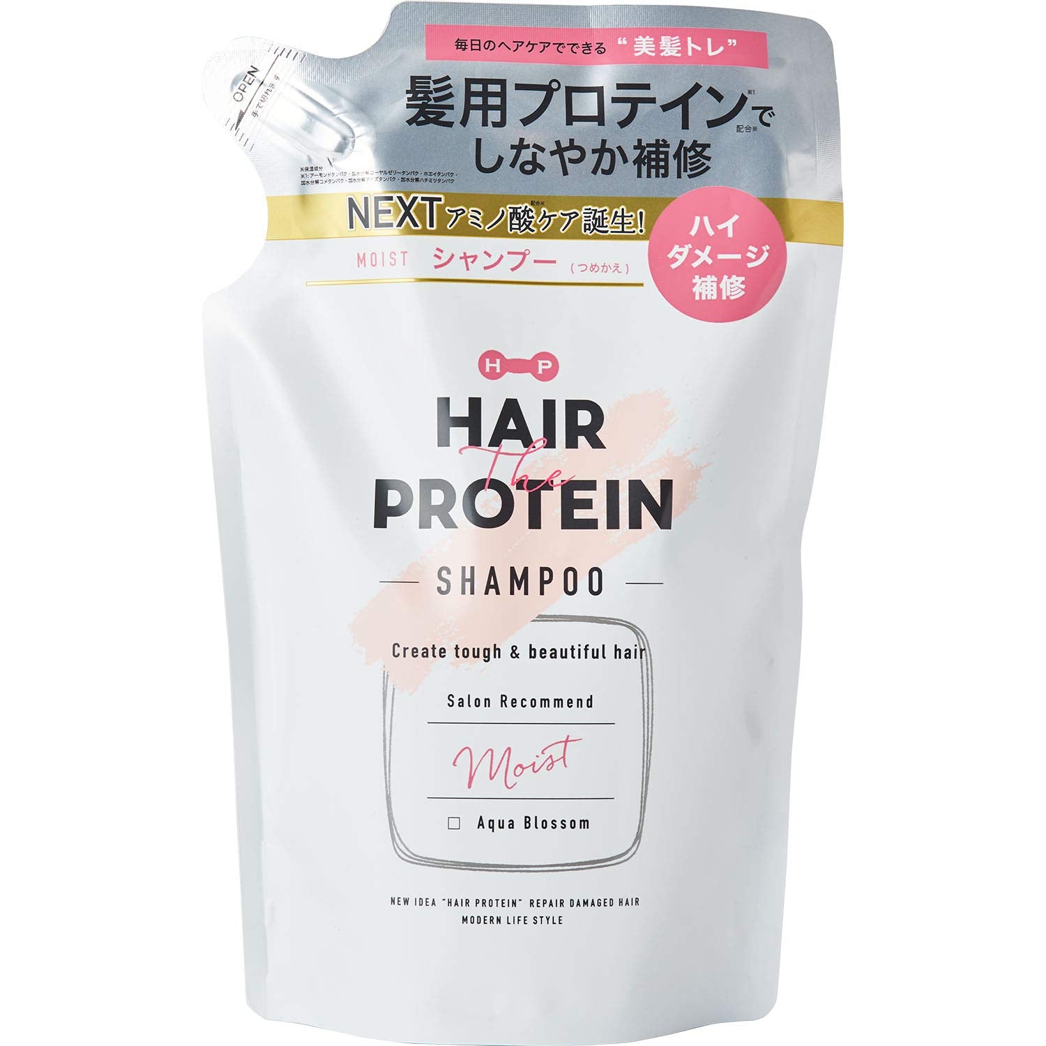 【まとめ買い】ヘアザプロテイン モイストシャンプー レフィル 容量400ML×24点セット コスメテックスローランド シャンプー
