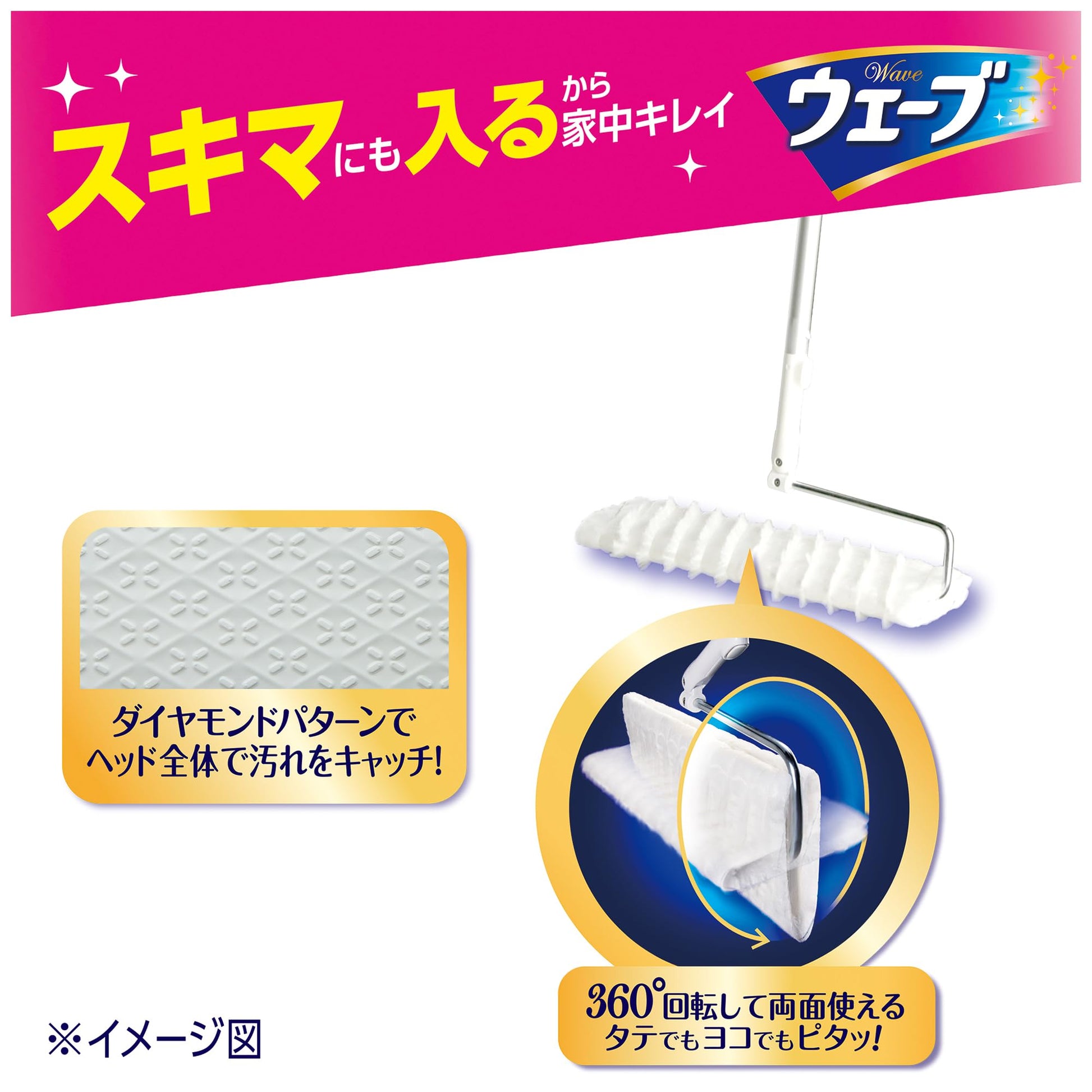 【まとめ買い】ウェーブ フロアワイパー 本体 ドライシート1枚付き 容量1個×6点セット ユニ・チャーム