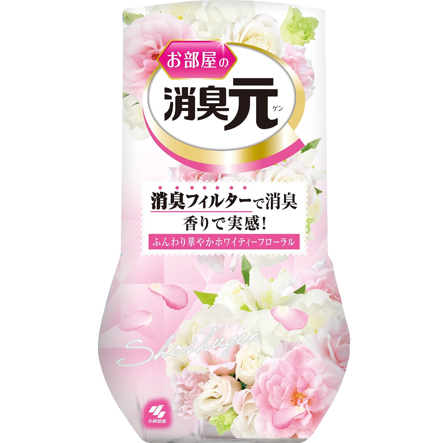 【まとめ買い】お部屋の消臭元ふんわり華やかホワイティーフローラル 容量400ML×16点セット 小林製薬 芳香剤・部屋用