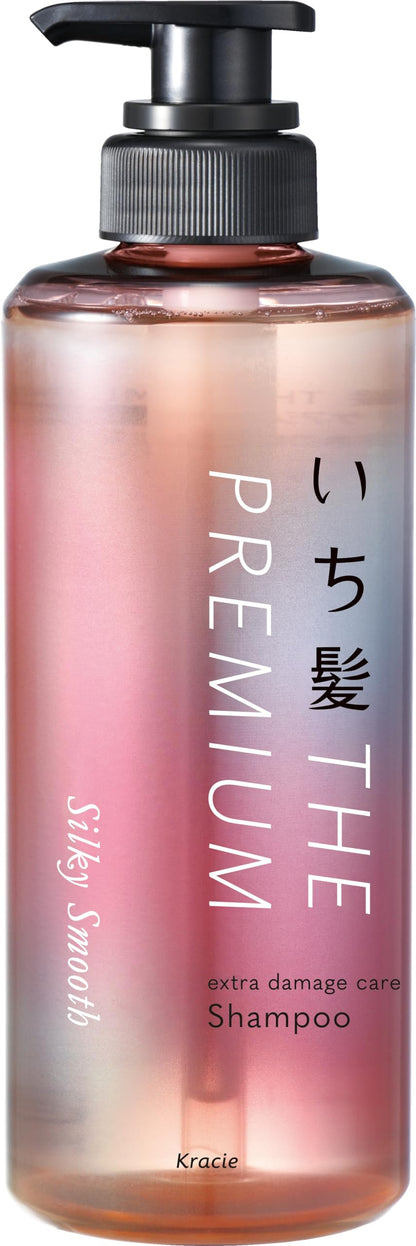 【まとめ買い】いち髪 THE PREMIUM シャンプー（シルキースムース）ポンプ容量480ML×12点セットクラシエ