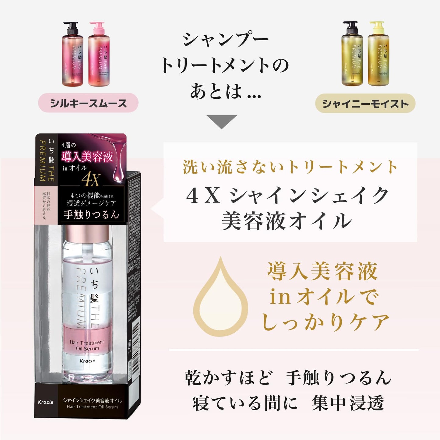 【まとめ買い】いち髪 THE PREMIUM シャンプー（シルキースムース）詰替用容量340ML×18点セットクラシエ