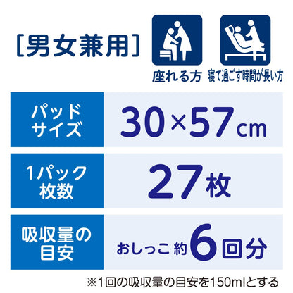 【まとめ買い】肌ケアアクティ尿とりパッド消臭抗菌プラス6回分 容量1ｺ×6点セット 日本製紙クレシア 大人用オムツ