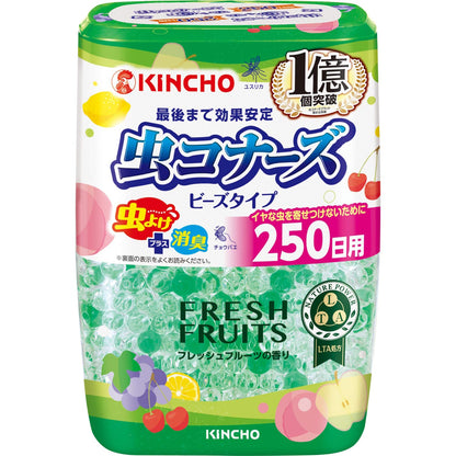 【まとめ買い】虫コナーズビーズタイプ250日フレッシュフルーツの香り 容量360G×20点セット大日本除虫菊（金鳥） 殺虫剤・虫よけ