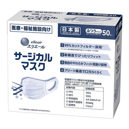 【まとめ買い】ハイパーブロックマスク　ウイルス飛沫ブロック　ふつうサイズ 50枚入 容量50枚×24点セット 大王製紙 マスク