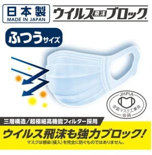 【まとめ買い】ハイパーブロックマスク　ウイルス飛沫ブロック　ふつうサイズ 50枚入 容量50枚×24点セット 大王製紙 マスク