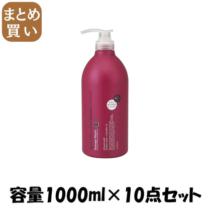 【まとめ買い】サロンリンク　アミノ　ダメージリペア　椿シャンプー　１０００ＭＬ 容量1000ML×10点セット熊野油脂 シャンプー