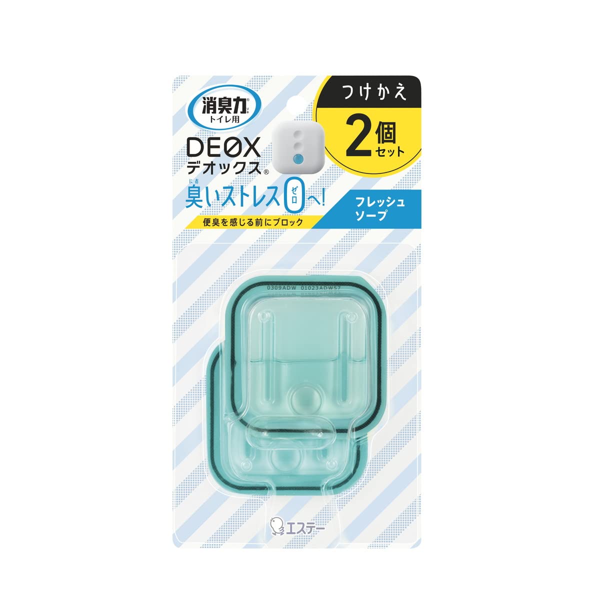 【まとめ買い】消臭力　ＤＥＯＸ　トイレ用　つけかえ　２個セット　フレッシュソープ 容量12ML×24点セット芳香剤・トイレ用