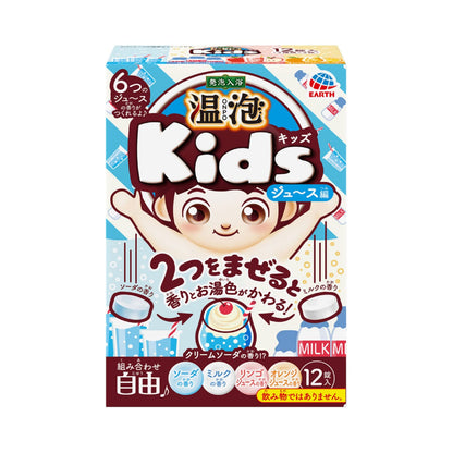 【まとめ買い】温泡Ｋｉｄｓジュース編１２錠 容量12ｺ×16点セット アース製薬 入浴剤