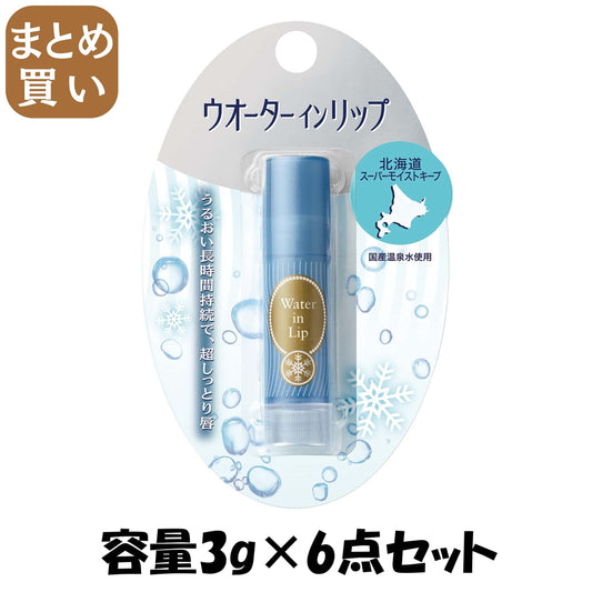 【まとめ買い】ウオーターインリップ　スーパーモイストキープ　ｎ 容量3G×6点セットファイントゥデイ リップクリーム