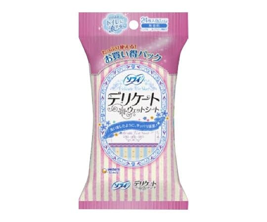【まとめ買い】ソフィデリケ－トウェット無香料６枚×４ 容量24マイ×16点セット ユニ・チャーム（ユニチャーム） 生理用品