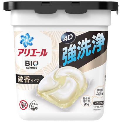 【まとめ買い】アリエールジェルボール４Ｄ微香　本体 容量12コ×6点セット Ｐ＆Ｇ 衣料用洗剤