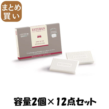 【まとめ買い】エスプリドテ　カーフレグランスリフィル２個入 容量2ｺ×12点セット 日本香堂 芳香剤・車用