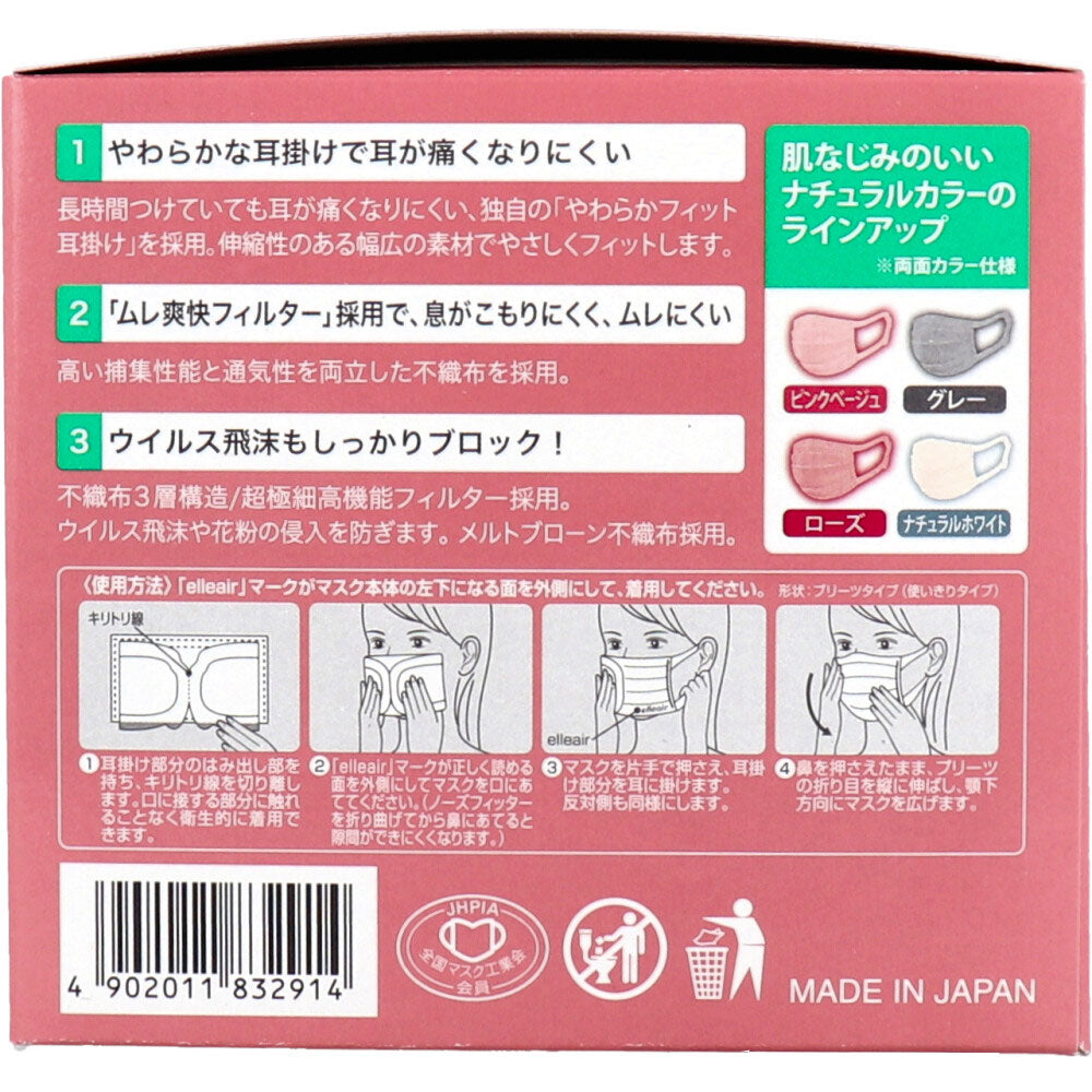 【まとめ買い】ハイパーブロックマスク リラカラ ローズ ふつうサイズ 30枚入 容量30枚×24点セット 大王製紙 マスク