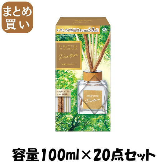 【まとめ買い】Ｓｕｋｋｉ－ｒｉ！ＣＯＲＫ＋ＳＴＩＣＫ－Ｐｕｒｉｔｕｒｅ－「木漏れ日の中で」 容量100ML×20点セット芳香剤・部屋用