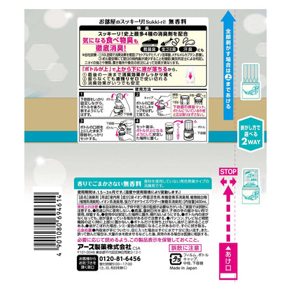 【まとめ買い】お部屋のスッキーリ！Ｓｕｋｋｉ－ｒｉ！無香料 容量400ML×16点セットアース製薬 芳香剤・部屋用