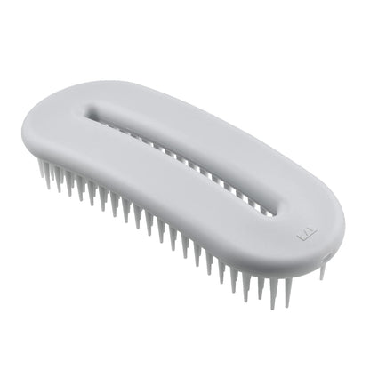 【まとめ買い】オーバルリングヘアブラシ　濡れ髪用（グレー） 容量1ﾎﾝ×3点セット貝印 ブラシ