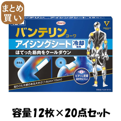 【まとめ買い】バンテリンコーワアイシングシート１２枚 容量12ﾏｲ×20点セット興和 衛生用品