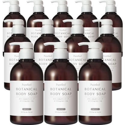【まとめ買い】ピュアフィールボタニカルボディソープホワイト＆フローラル　本体４５０ｍｌ 容量450ML×12点セットボディソープ