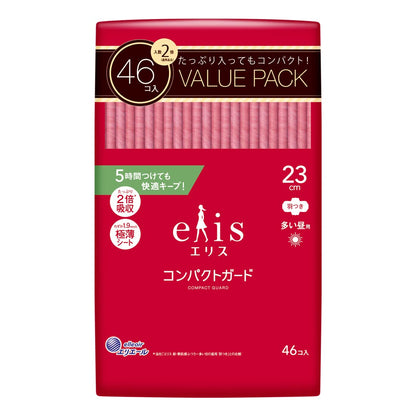 【まとめ買い】エリスコンパクトガード（多い昼用）羽つき４６枚 容量46ﾏｲ×24点セット 大王製紙 生理用品