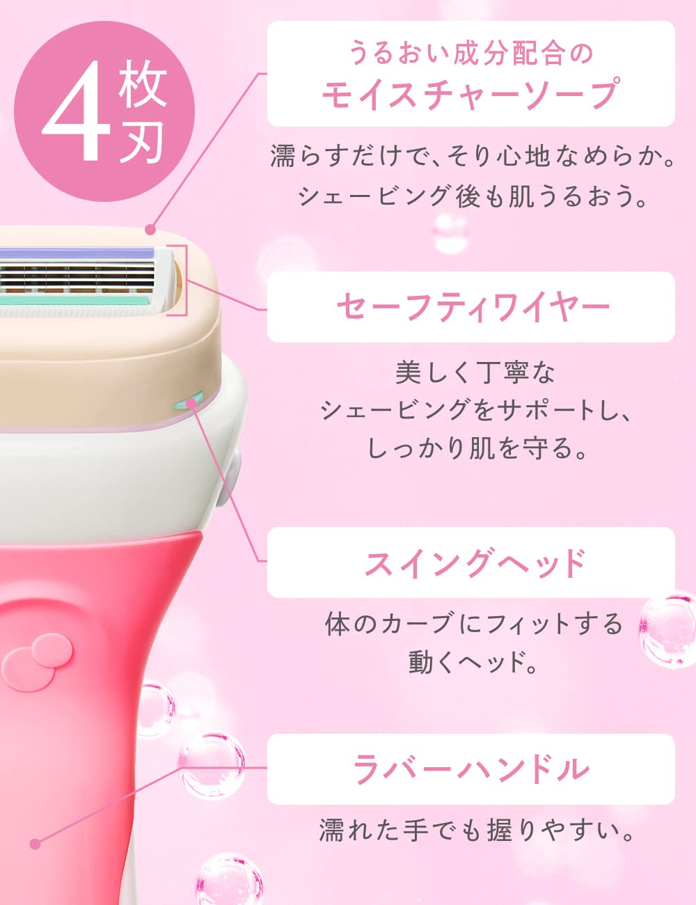 【まとめ買い】イントゥイション　さっぱりうるおい肌　ホルダー（刃付き＋替刃１コ） 容量1ﾎﾝ×6点セット女性用カミソリ