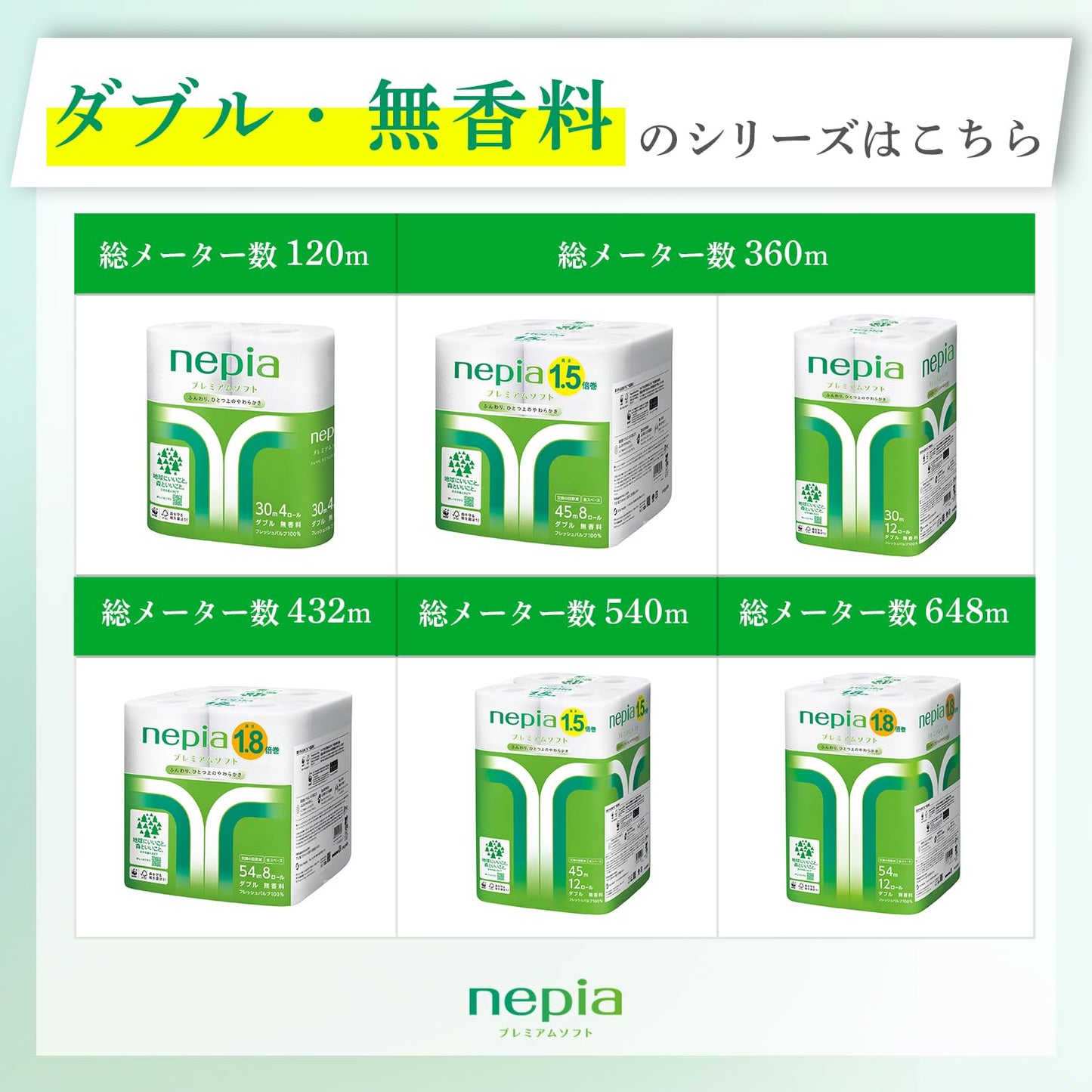 【まとめ買い】ネピアプレミアムソフトトイレットロール１．８倍巻８ロールダブル５４Ｍ 容量8コ×8点セットトイレットペーパー