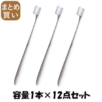 【まとめ買い】わらハブラシ　ＯＢー８１３ 容量1本×12点セット アヌシ 歯ブラシ