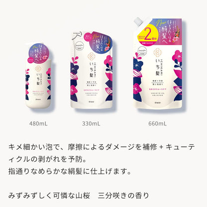 【まとめ買い】いち髪　なめらかスムースケアシャンプー詰替用２回分 容量660ML×12点セットクラシエ シャンプー