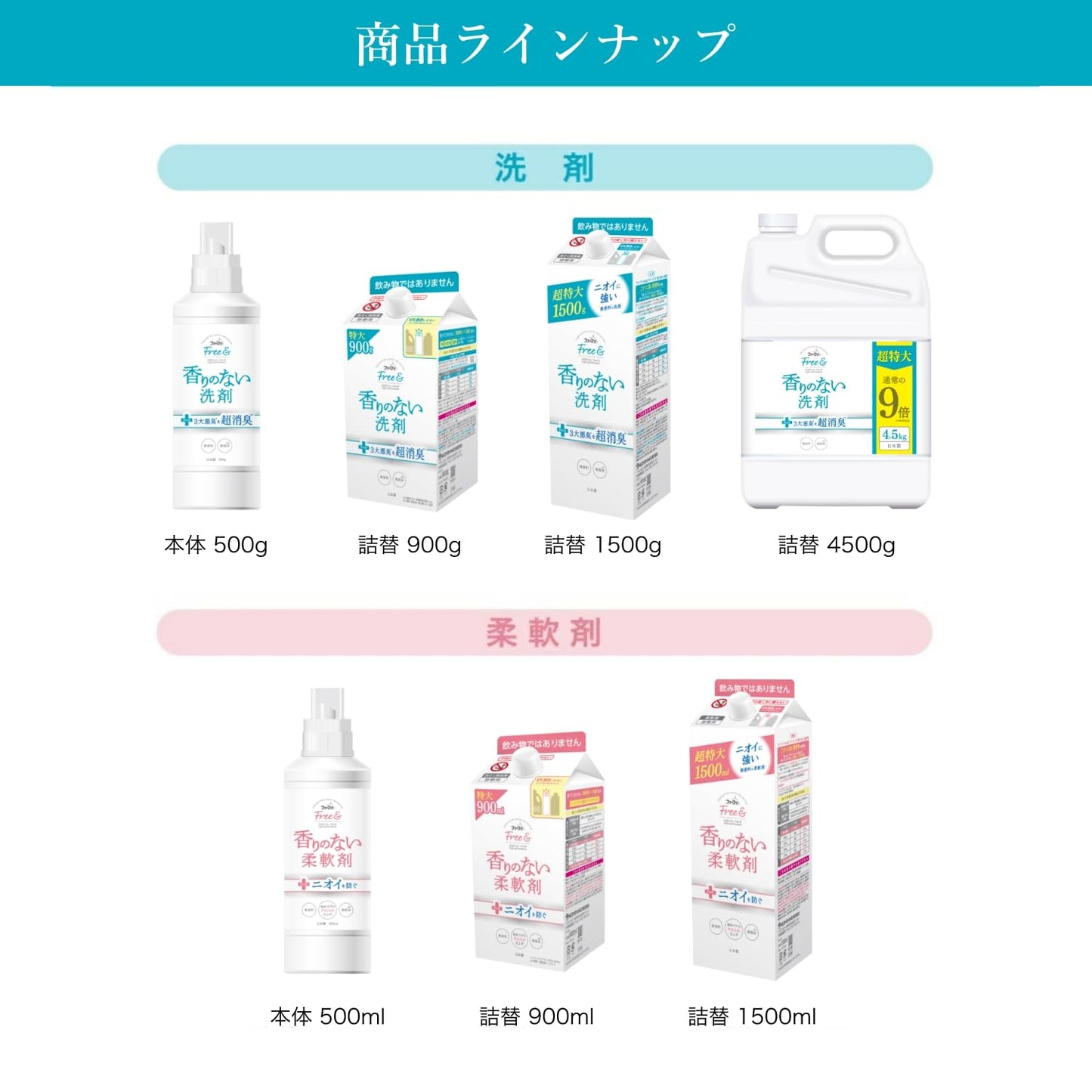 【まとめ買い】ＦＡフリーアンド柔軟剤　９００ｍｌ詰替パック 容量900ML×8点セット ＮＳファーファ・ジャパン 柔軟剤