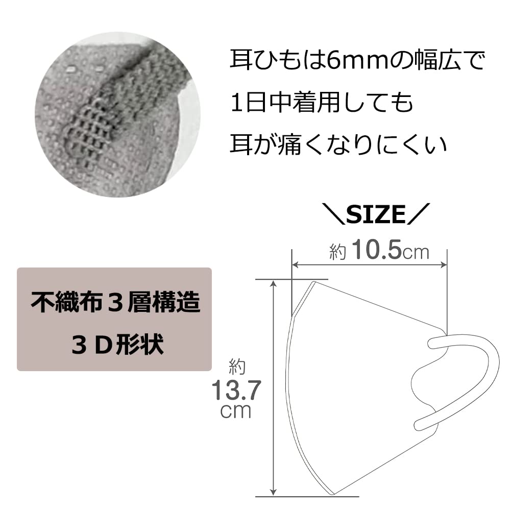 【まとめ買い】レイヤースタイルマスク　７枚入　アッシュグレー 容量7ﾏｲ×10点セット 富士 マスク