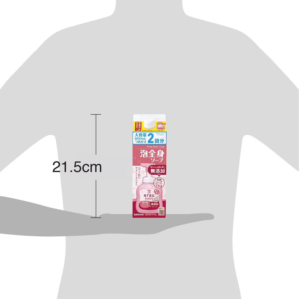 【まとめ買い】アラウベビー　泡全身ソープ　詰替　８００ｍＬ 容量800ML×12点セット サラヤ ボディソープ