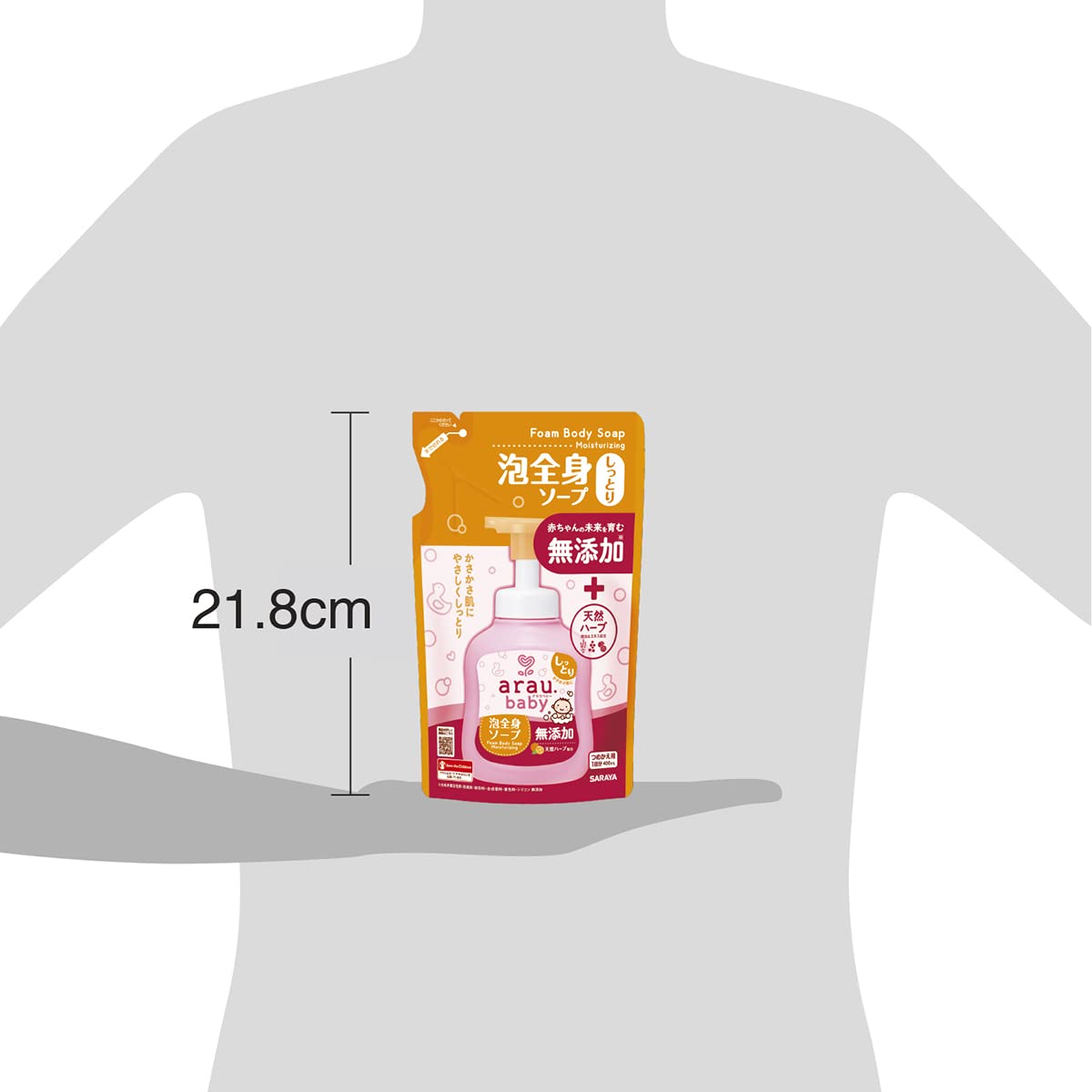 【まとめ買い】アラウベビー　泡全身ソープ　しっとり　詰替　４００ｍＬ 容量400ML×20点セット サラヤ ボディソープ