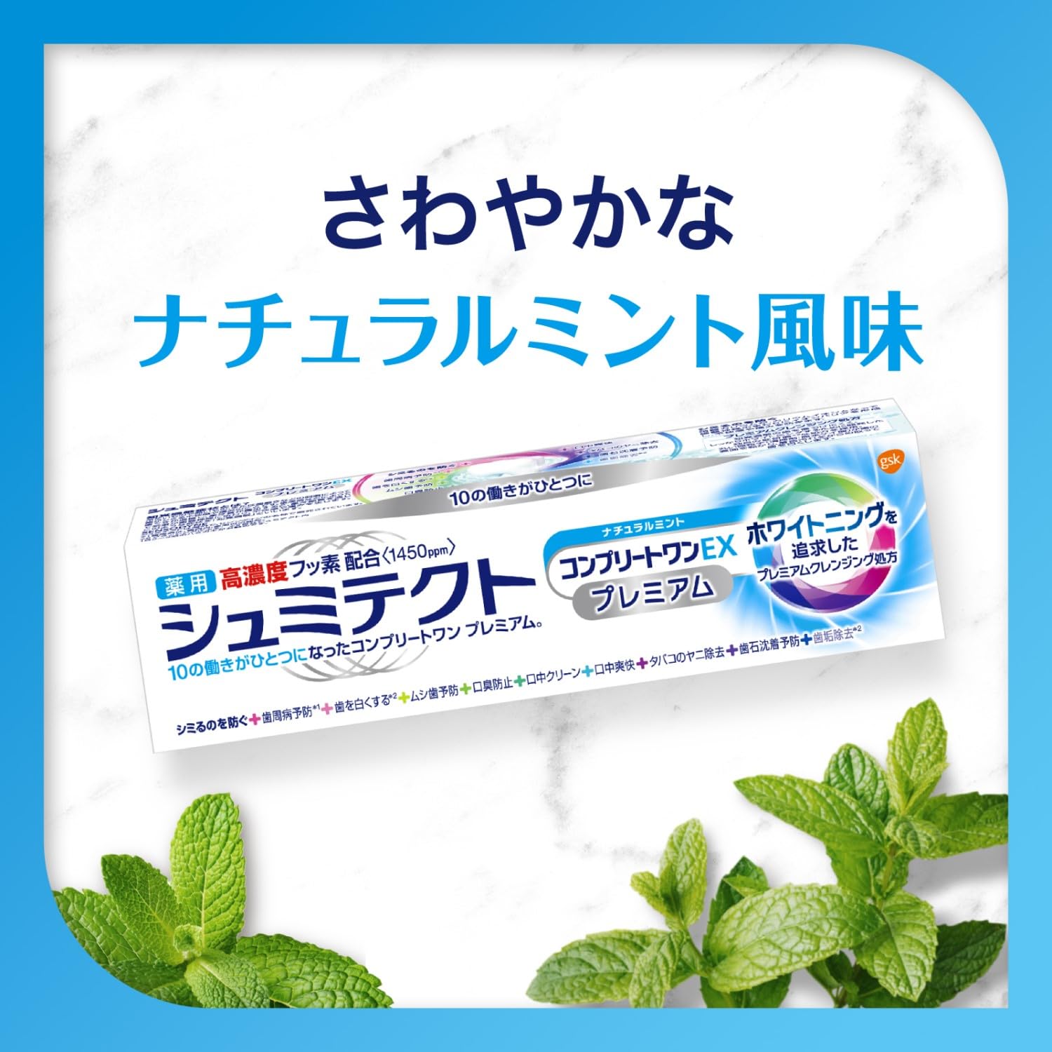 【まとめ買い】シュミテクト　コンプリートワンＥＸプレミアム　ナチュラルミント〈１４５０ｐｐｍ〉　９０ｇ 容量90G×6点セット歯磨き