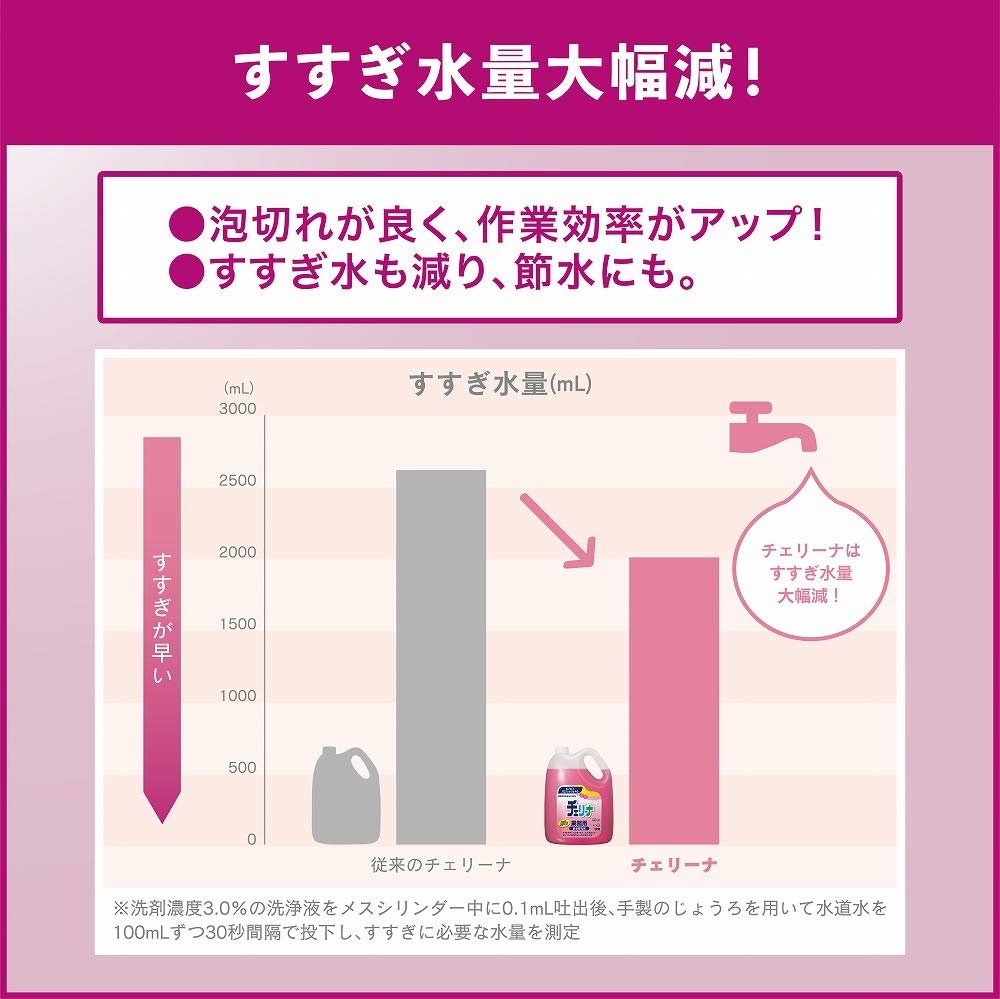 【まとめ買い】チェリーナ業務用４．５Ｌ 容量4500ML×4点セット 食器用洗剤
