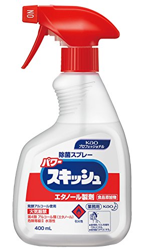 【まとめ買い】パワースキッシュスプレー付４００ＭＬ業務用エタノール製剤 容量400ML×12点セット 食器用漂白