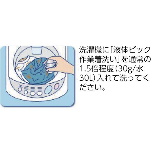 【まとめ買い】液体ビック作業着洗い業務用４．５ＫＧ 容量4500G×4点セット 衣料用洗剤