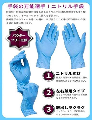 【まとめ買い】ゆうゆうグローブニトリルフィットグローブブルーＭ 容量100ﾏｲ×10点セット 使い捨て手袋