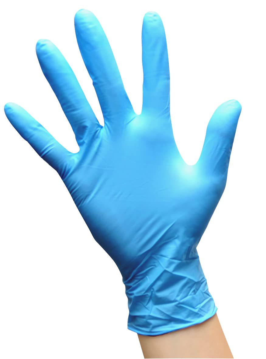 【まとめ買い】ゆうゆうグローブニトリルフィットグローブブルーＬ 容量100ﾏｲ×10点セット 使い捨て手袋