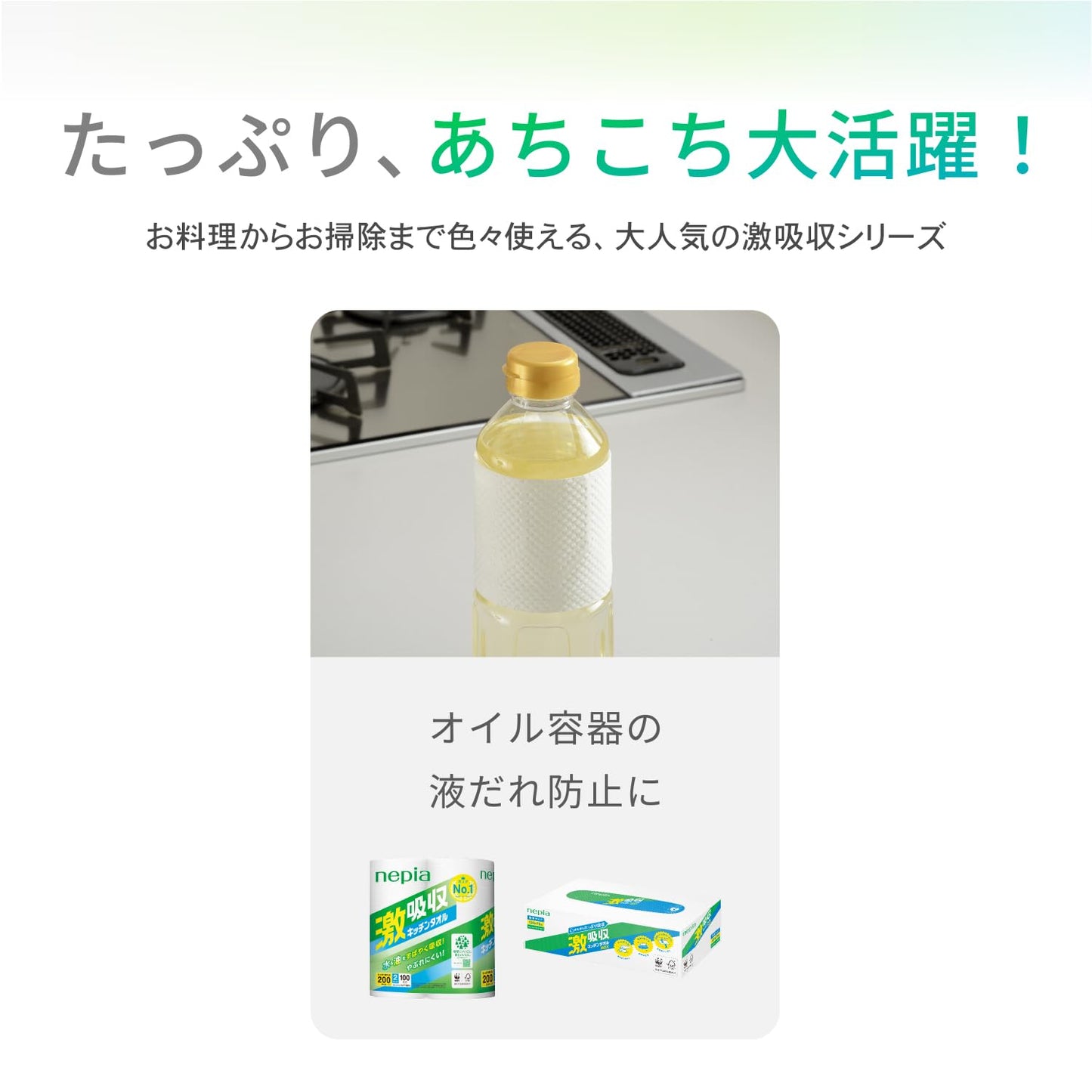 【まとめ買い】ネピア激吸収キッチンタオル４ロール１００カット 容量4コ×12点セット 王子ネピア キッチンタオル