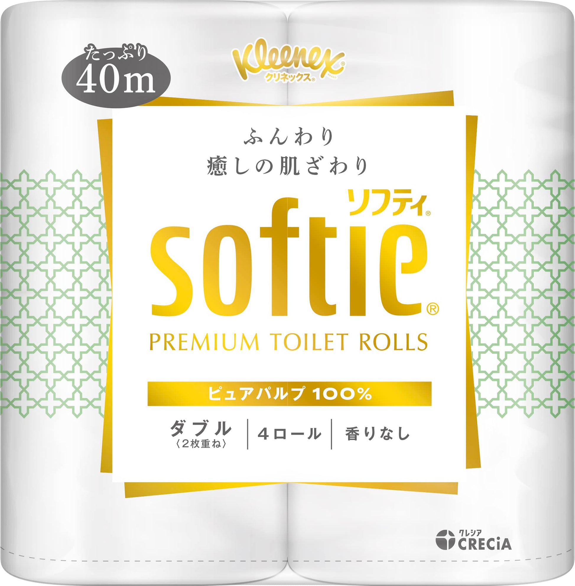 【まとめ買い】クリネックス　ソフティ　４ロール（ダブル） 容量4ｺ×10点セット 日本製紙クレシア トイレットペーパー