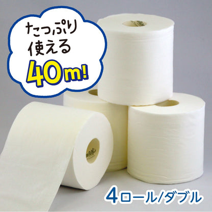【まとめ買い】クリネックス　ソフティ　４ロール（ダブル） 容量4ｺ×10点セット 日本製紙クレシア トイレットペーパー