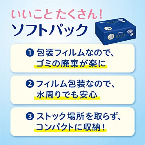 【まとめ買い】ＫＬＸティシューローション肌うるる　ソフトパック　２４０組 容量240ｺ×24点セット日本製紙クレシア ティッシュ
